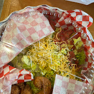 Loaded seafood nachos