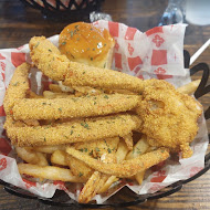 Basket of fried catfish and fries